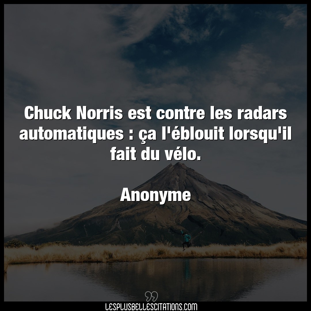 Chuck Norris est contre les radars automatiqu