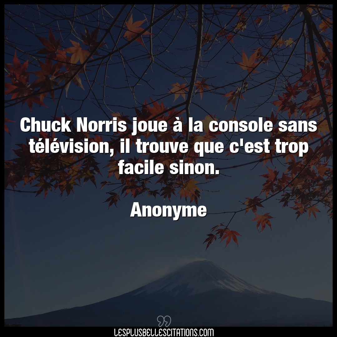 Chuck Norris joue à la console sans télévi