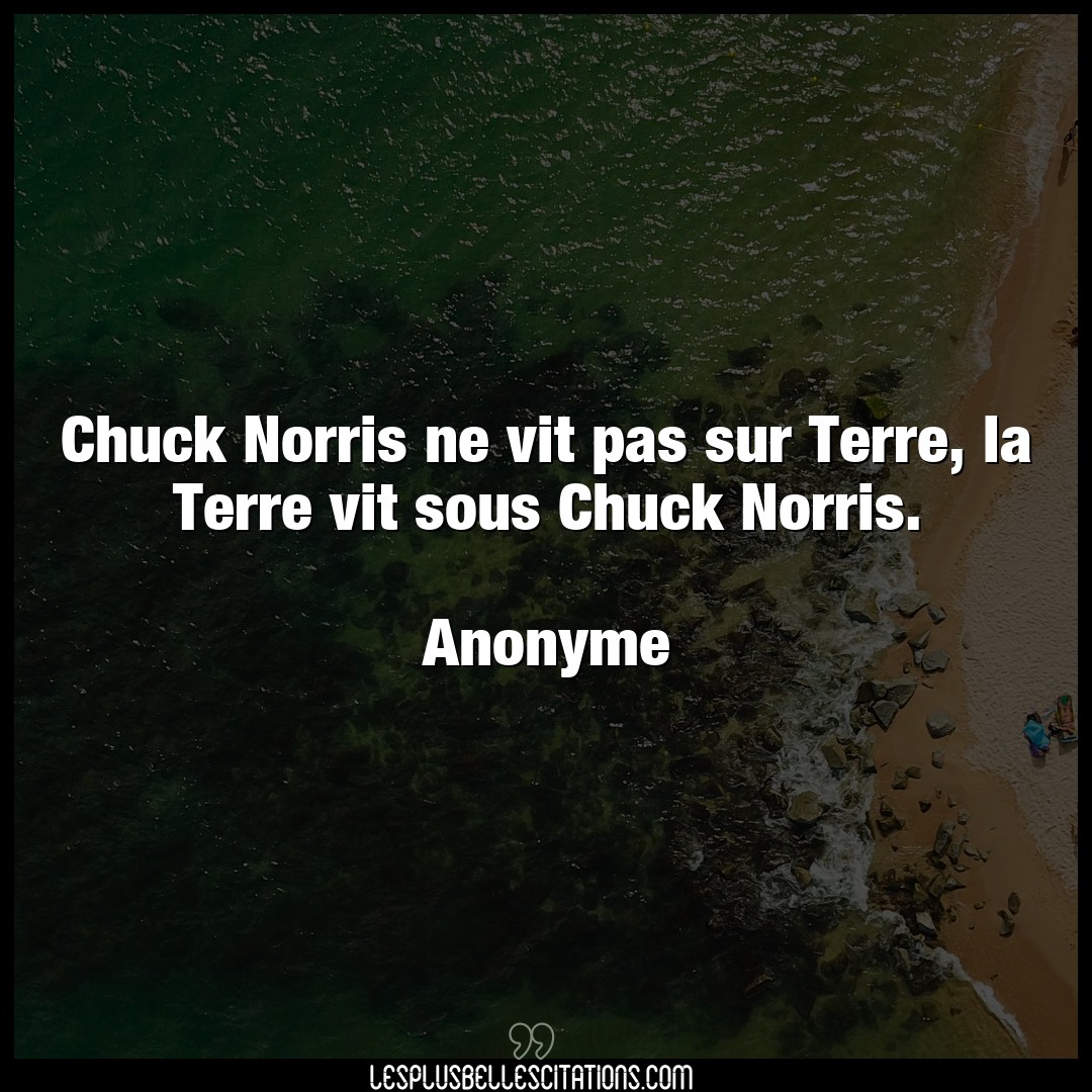 Chuck Norris ne vit pas sur Terre, la Terre v