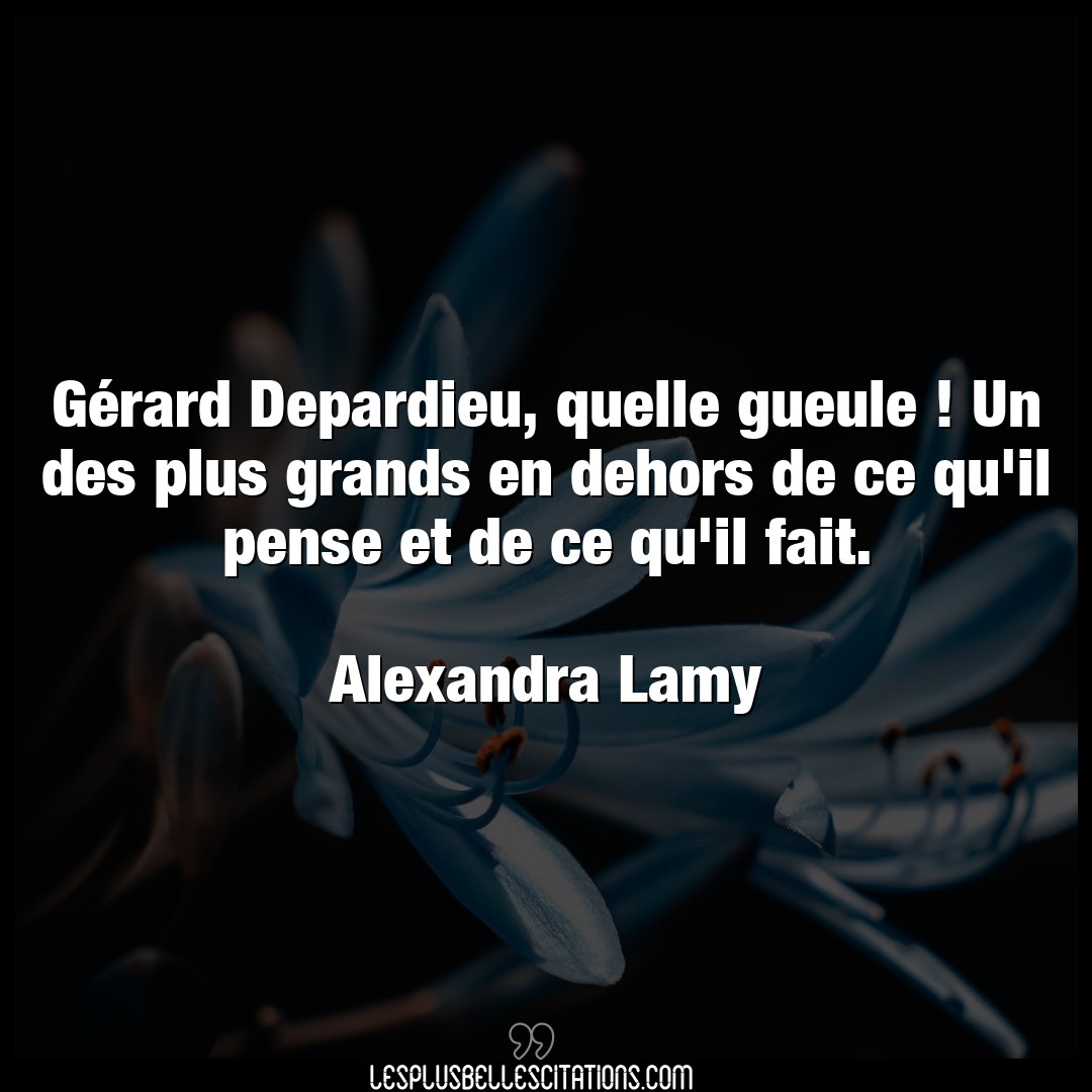 Gérard Depardieu, quelle gueule ! Un des plu
