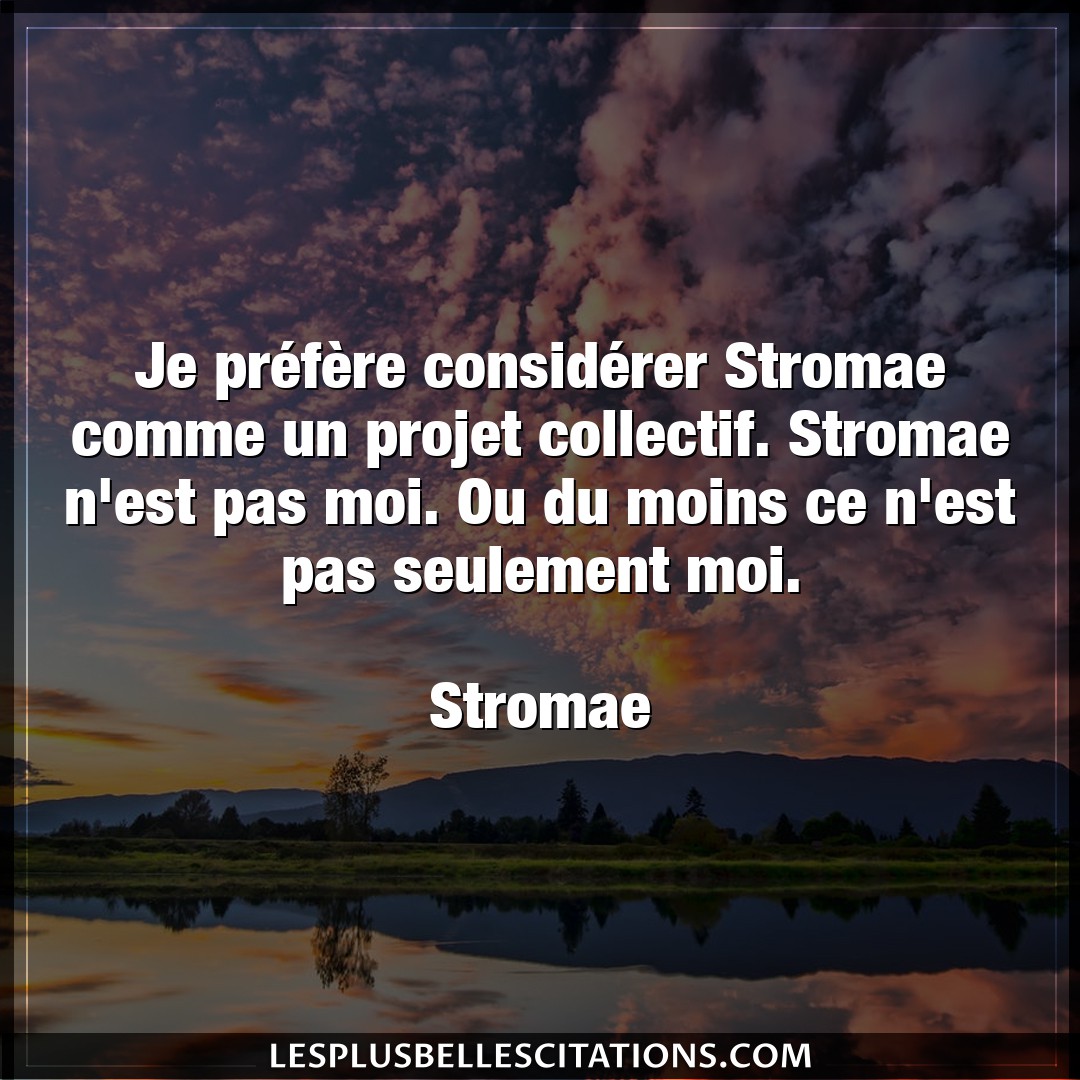 Je préfère considérer Stromae comme un pro