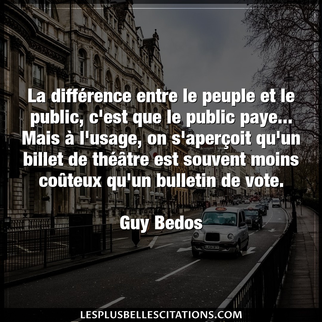 La différence entre le peuple et le public,