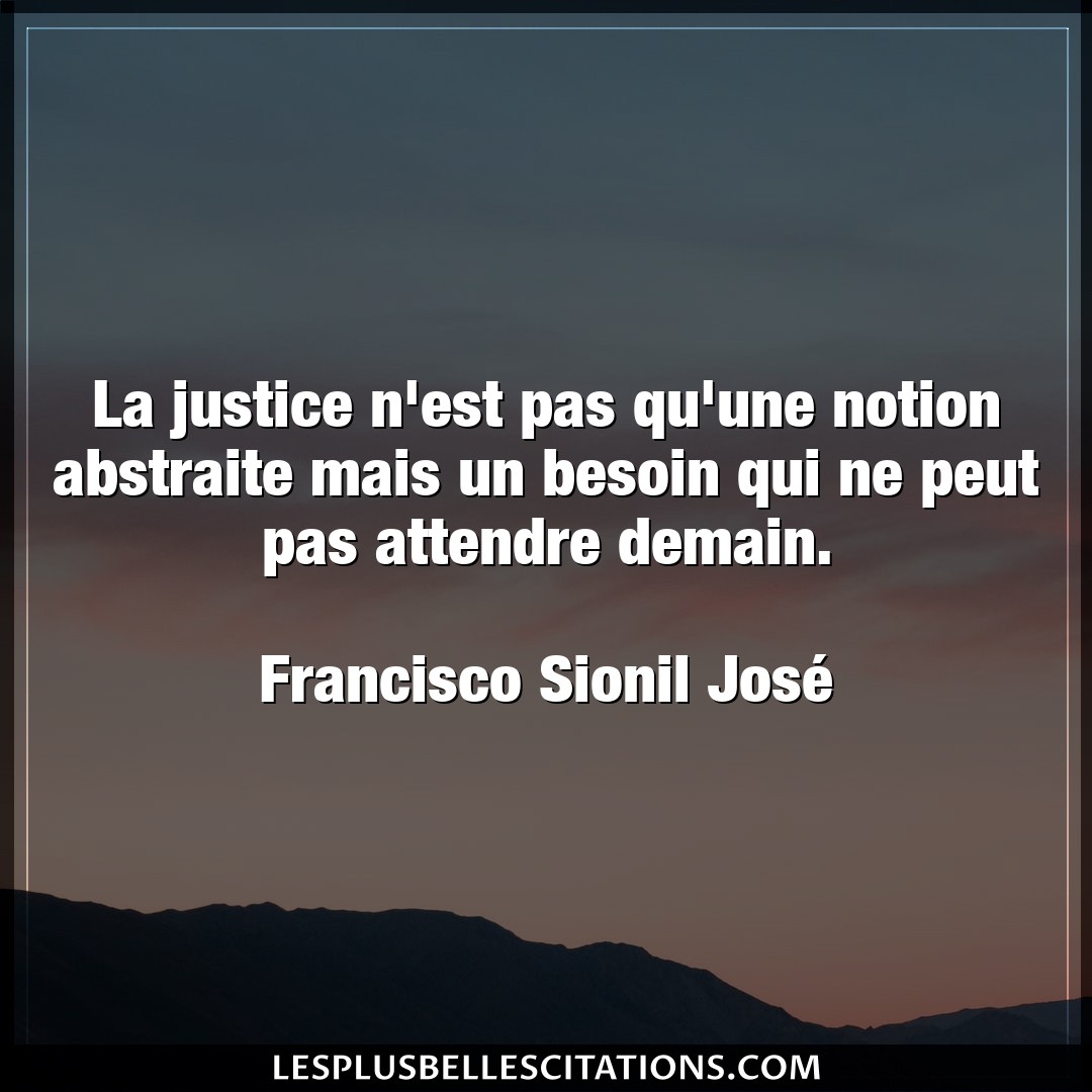 La justice n’est pas qu’une notion abstraite