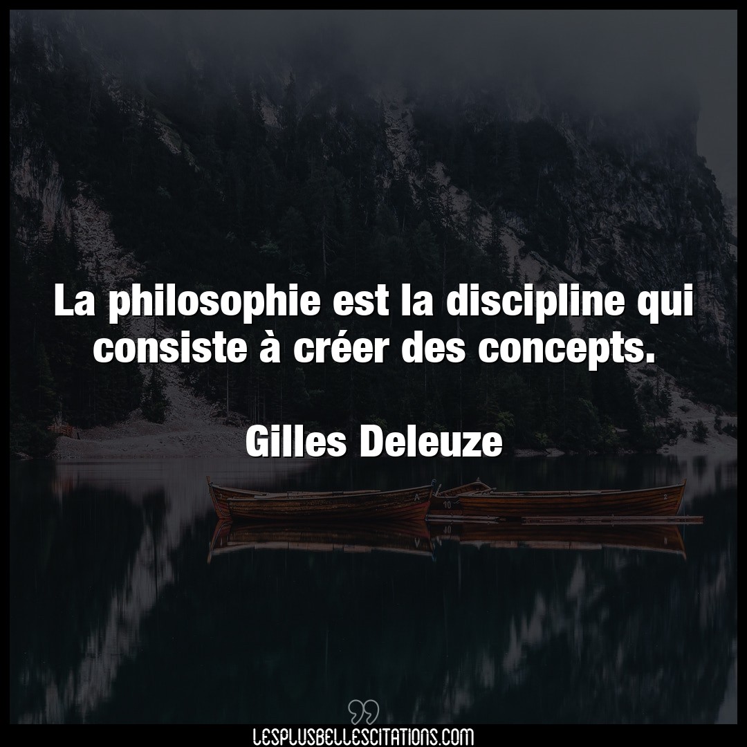 La philosophie est la discipline qui consiste