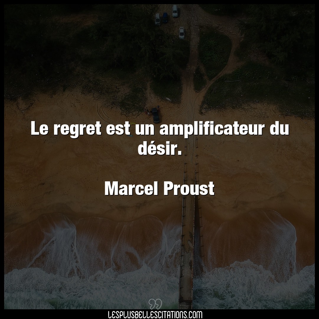 Le regret est un amplificateur du désir.