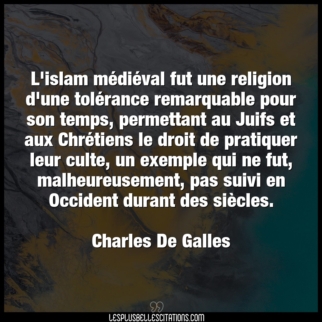 L’islam médiéval fut une religion d’une tol