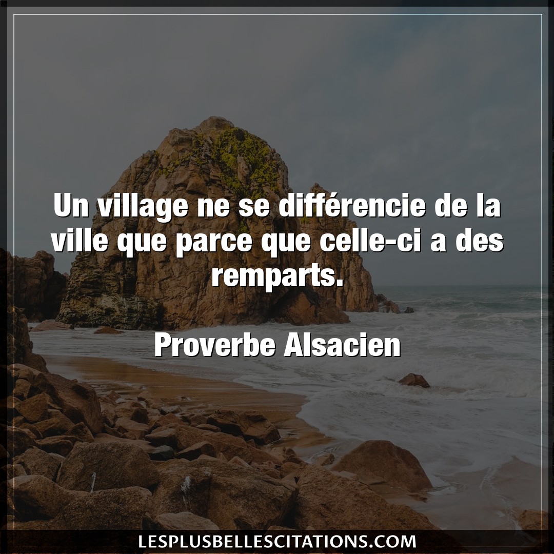 Un village ne se différencie